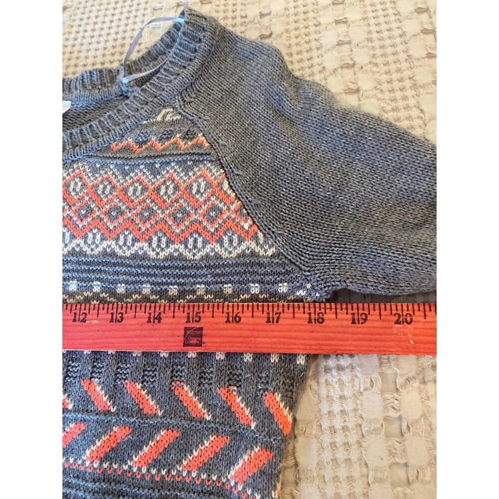 Charming Charlie Sweater Dress‎ Sz Large Crew Neck Fair Isle Type Design Front - Picture 9 of 11